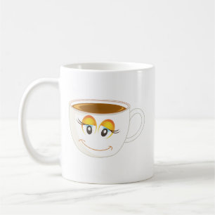 Anthropomorphic Happy Female Character Coffee Mug