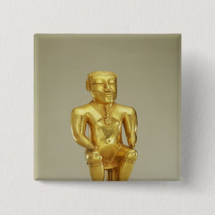 Anthropomorphic lime flask 15 cm square badge