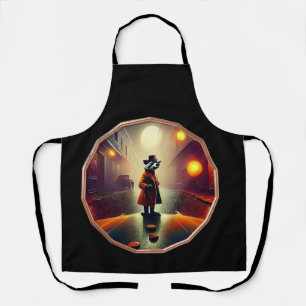Anthropomorphic Racoon Private Detective Apron