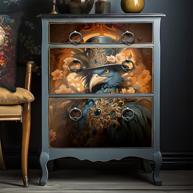 Anthropomorphic Steampunk Victorian Bird  Tissue Paper (Creator Uploaded)