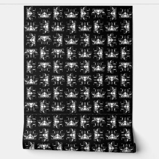 Anthropomorphous tribal style hand drawn pattern wallpaper