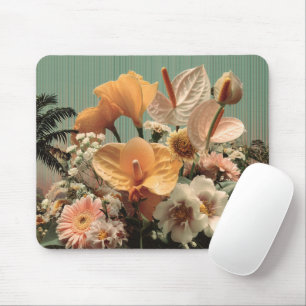 Anthurium and Tropical Floral Arrangement Mouse Pad