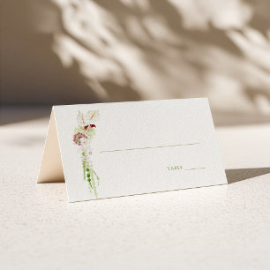 Anthurium Cascading Bouquet Wedding Place Card