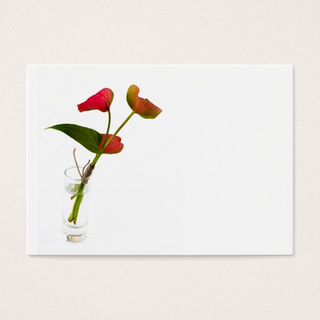 Anthurium flower in glass (Front)