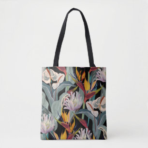 Anthurium Strelitzia: Tropical Vintage Splendour. Tote Bag