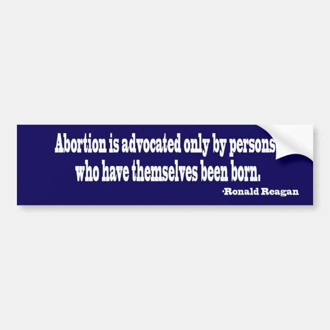 Anti Abortion Bumper Sticker (Front)