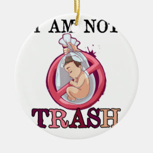 Anti Abortion Pro-Life Choice Stop Unborn Lives Ceramic Ornament