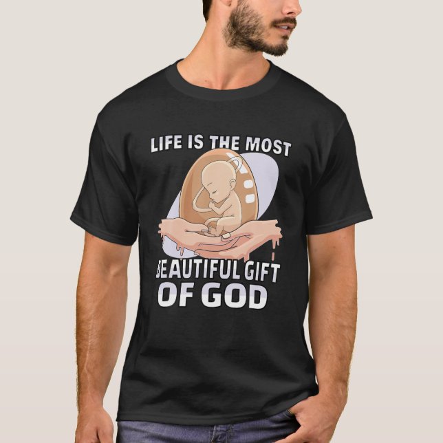 Anti Abortion Pro Life Christian Pro Life Movement T-Shirt (Front)