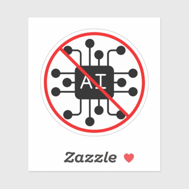 Anti AI Zero No Artificial Intelligence  (Sheet)