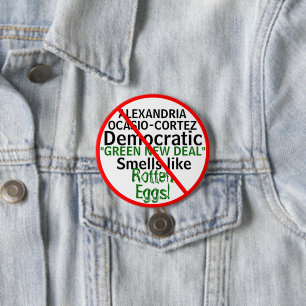 Anti-Alexandria Ocasio-Cortez Green New Deal 7.5 Cm Round Badge