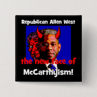 anti Allen West 15 Cm Square Badge