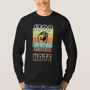 Anti Asian American Racism Tee Retro Support Stop