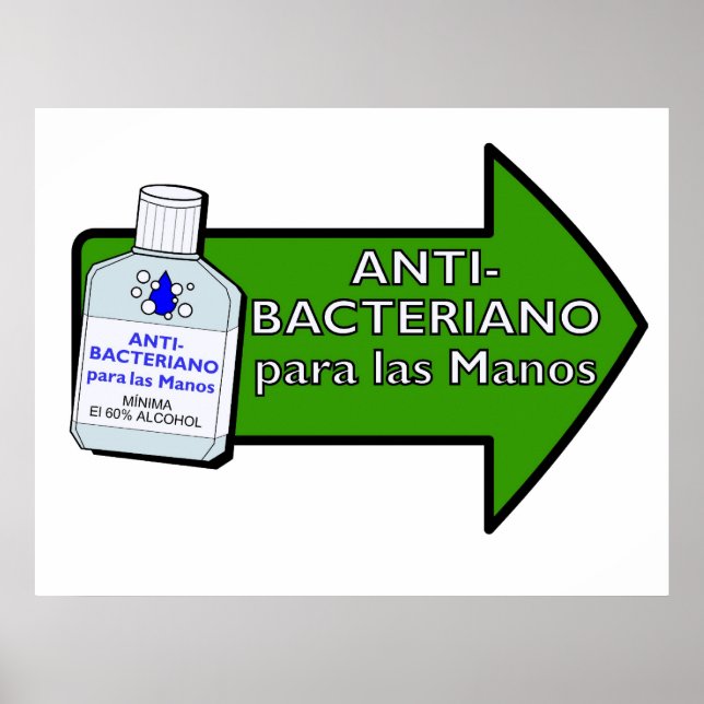 Anti-Bacteriano Para Las Manos Poster (Front)