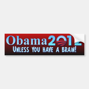 Anti Barack Obama - Brain Bumper Sticker