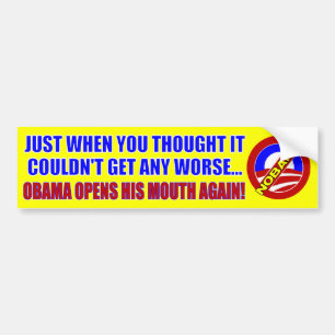 Anti Barack Obama Bumper Sticker
