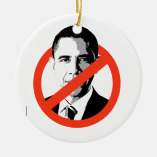 ANTI-BARACK OBAMA - CERAMIC ORNAMENT