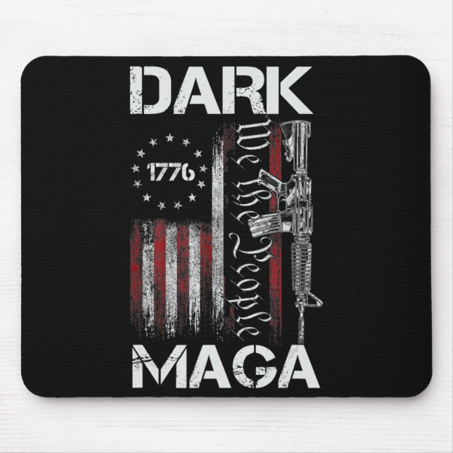 ANTI-BIDEN DARK MAGA SUPPORT TRUMP  MOUSE PAD (Front)