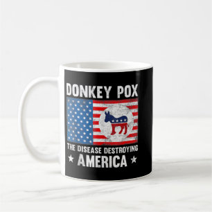Anti Biden The Disease Destroying America Donkey P Coffee Mug