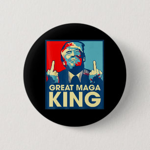 Anti Biden The Great Maga King Fun Trump Ultra Mag 6 Cm Round Badge
