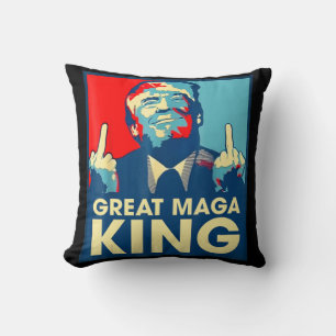 Anti Biden The Great Maga King Fun Trump Ultra Mag Cushion