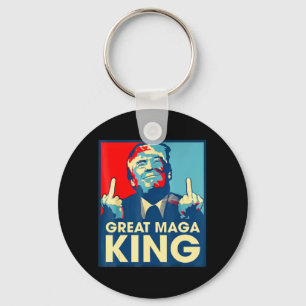 Anti Biden The Great Maga King Fun Trump Ultra Mag Key Ring