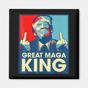 Anti Biden The Great Maga King Fun Trump Ultra Mag Magnet