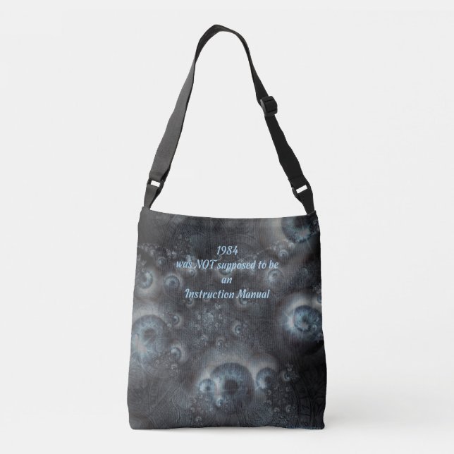 Anti Big Brother Orwellian theme Crossbody Bag (Back)