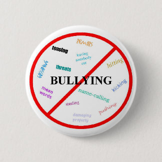 Anti bully 6 cm round badge