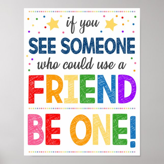 Anti Bully Classroom Poster (Front)