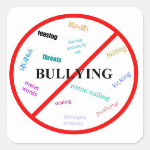 Anti Bully Square Sticker