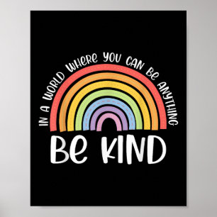 Anti-bullying Be Kind Unity Day Rainbow Kindness Poster
