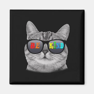 Anti-bullying Cat Choose To Be Kind Rainbow Long S Magnet