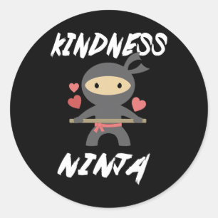 Anti Bullying Fun Kindness Ninja School Teacher St Classic Round Sticker