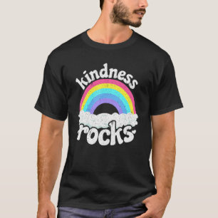 Anti Bullying Hippie Retro Teacher Rainbow Kindnes T-Shirt
