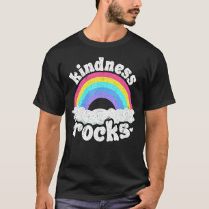 Anti Bullying Hippie Retro Teacher Rainbow Kindnes T-Shirt