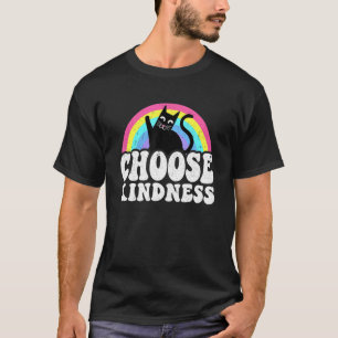 Anti Bullying Rainbow Peace Kind Hippie Cat Choose T-Shirt