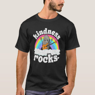Anti Bullying Rainbow Retro Music Teacher Kindness T-Shirt