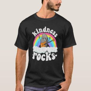 Anti Bullying Rainbow Retro Music Teacher Kindness T-Shirt