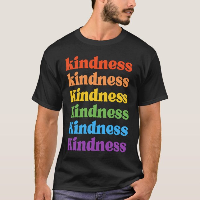 Anti Bullying Unity Day Kindness Rainbow Kids Grap T-Shirt (Front)