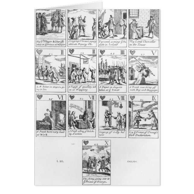 Anti-catholic playing cards commemorating (Front)