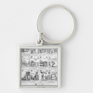 Anti-catholic playing cards commemorating key ring