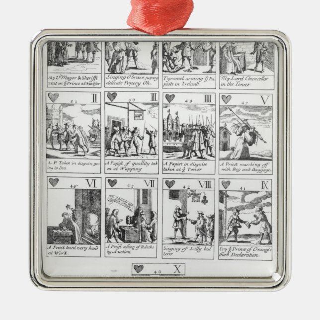 Anti-catholic playing cards commemorating metal ornament (Front)