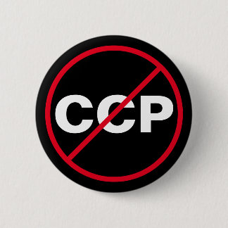 Anti-Chinese Communist Party CCP 6 Cm Round Badge