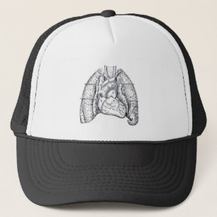 anti cigarettes smoking Retro Anatomy Lungs Trucker Hat