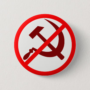 Anti-Communist 6 Cm Round Badge