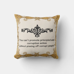 Anti-Corruption Throw Pillow