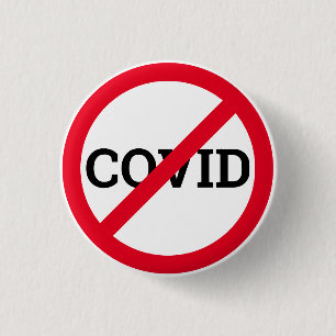 Anti COVID 3 Cm Round Badge