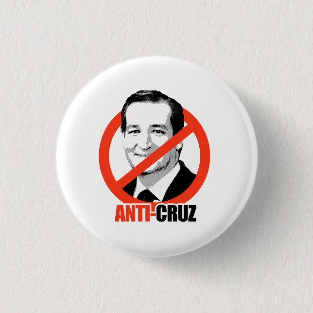 Anti-Cruz 3 Cm Round Badge (Front)