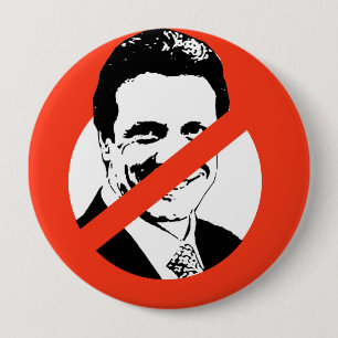 ANTI-CUOMO 10 CM ROUND BADGE