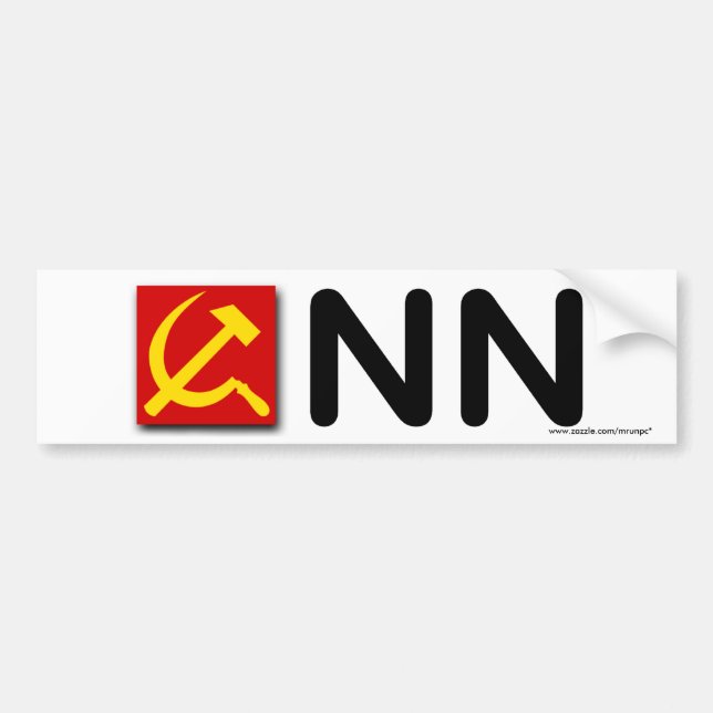 Anti Democrat “Communist News Network” Bumper Sticker (Front)